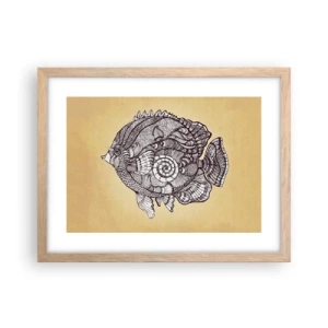 Poster in einem Rahmen aus heller Eiche - Aus dem Ozean der Ornamente - 40x30 cm