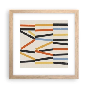 Poster in einem Rahmen aus heller Eiche - Komposition auf der Ebene - 30x30 cm