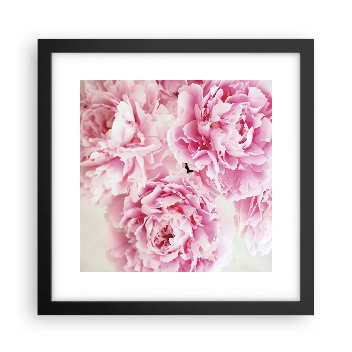 Poster in einem schwarzem Rahmen - In rosa Glamour - 30x30 cm