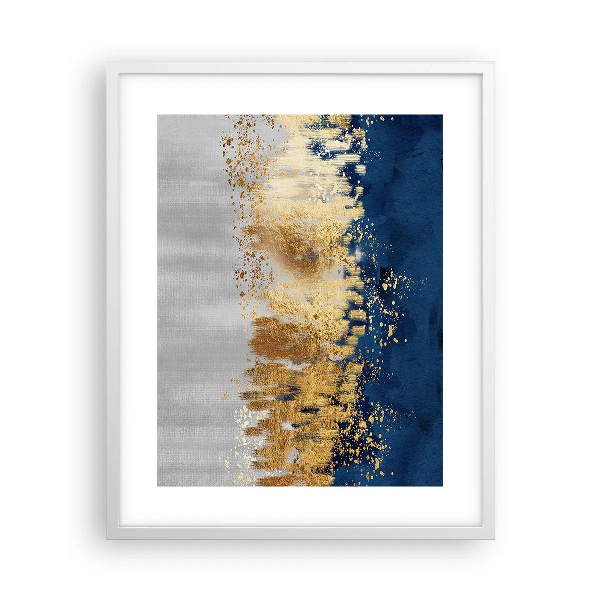 Poster in einem weißen Rahmen - Moderne Komposition mit Glanz - 40x50 cm