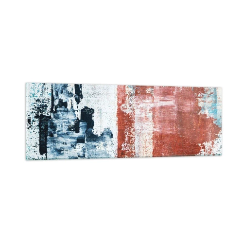 Glasbild - Bild auf glas - Fünfzig-Fünfzig abstrakt - 90x30 cm