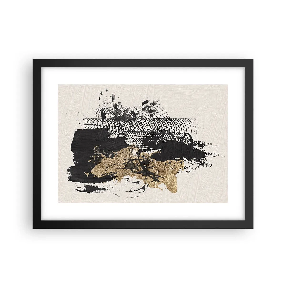 Poster in einem schwarzem Rahmen - Komposition mit Leidenschaft - 40x30 cm