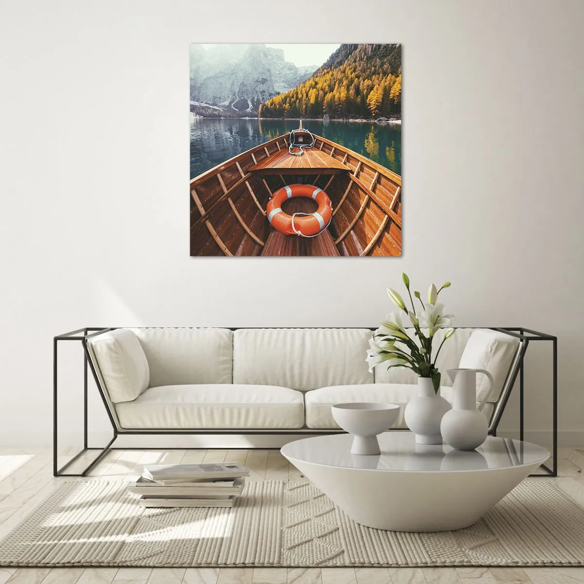 Glasbild - Bild auf glas - Bergreise - 60x60 cm