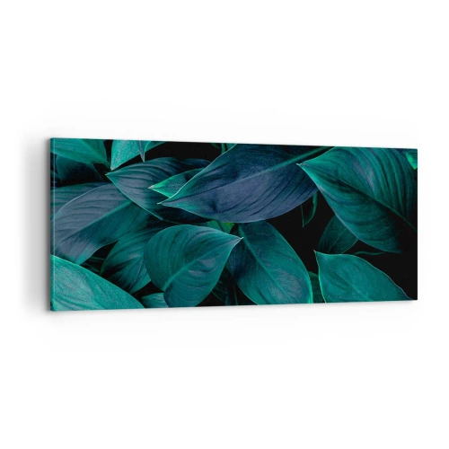 Bild auf Leinwand - Leinwandbild - Grün in sich selbst - 100x40 cm