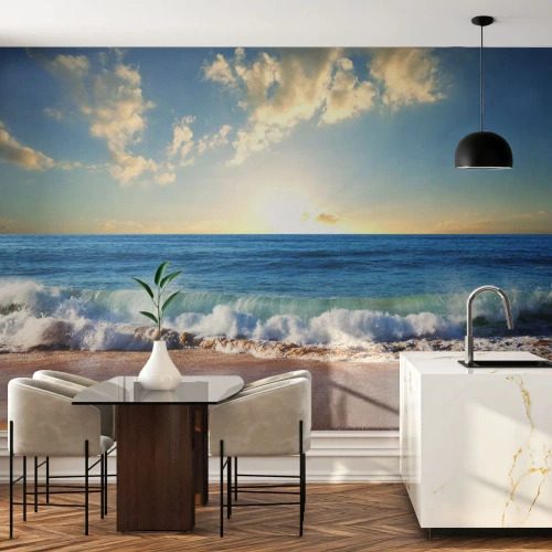 Fototapete Premium Sand - Bewegung und Stille zugleich - Landschaft, Meer, Strand - 350x256 cm