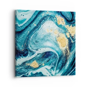 Bild auf Leinwand - Leinwandbild - Blauer Wirbel - 30x30 cm