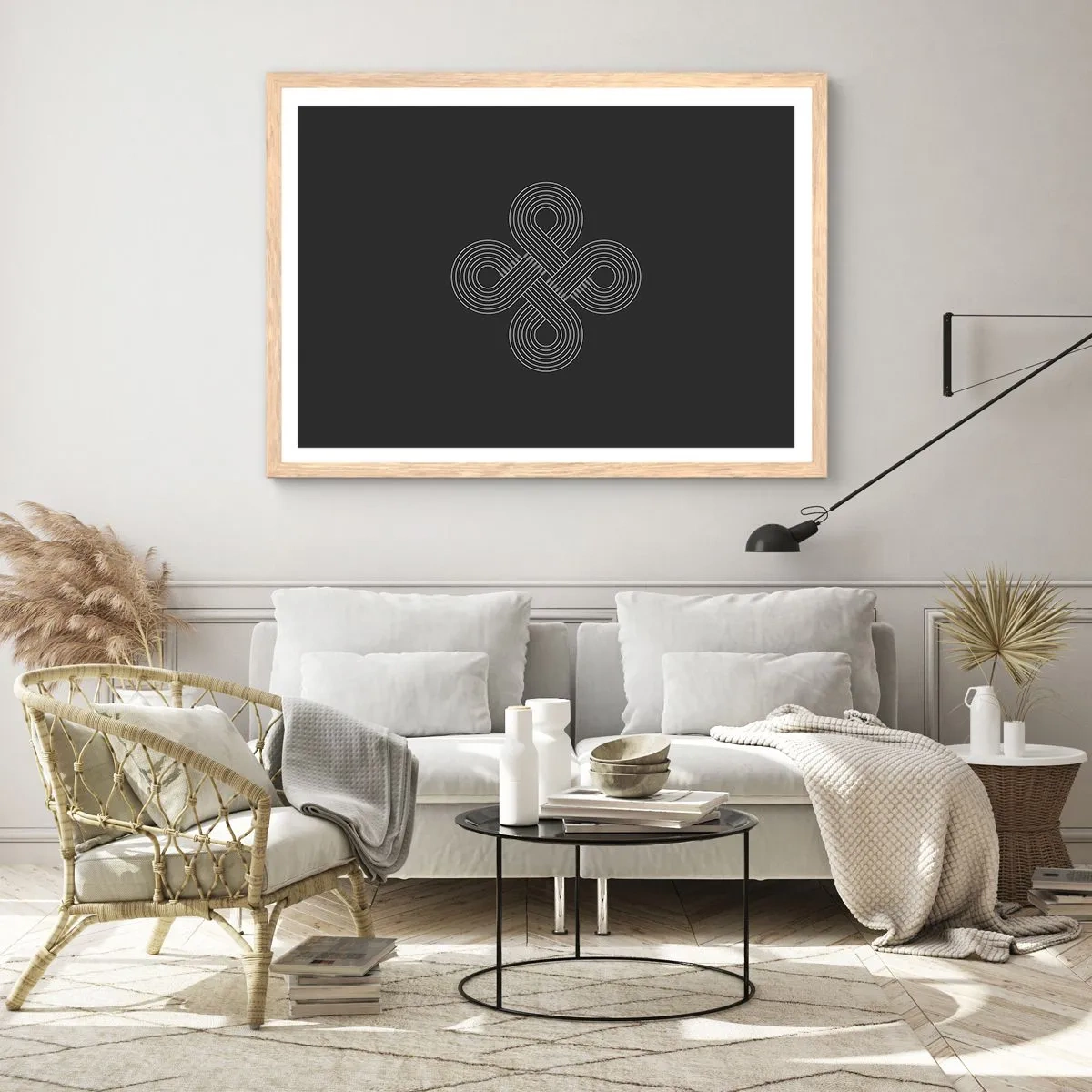 Poster in einem Rahmen aus heller Eiche - Im keltischen Geist - 70x50 cm