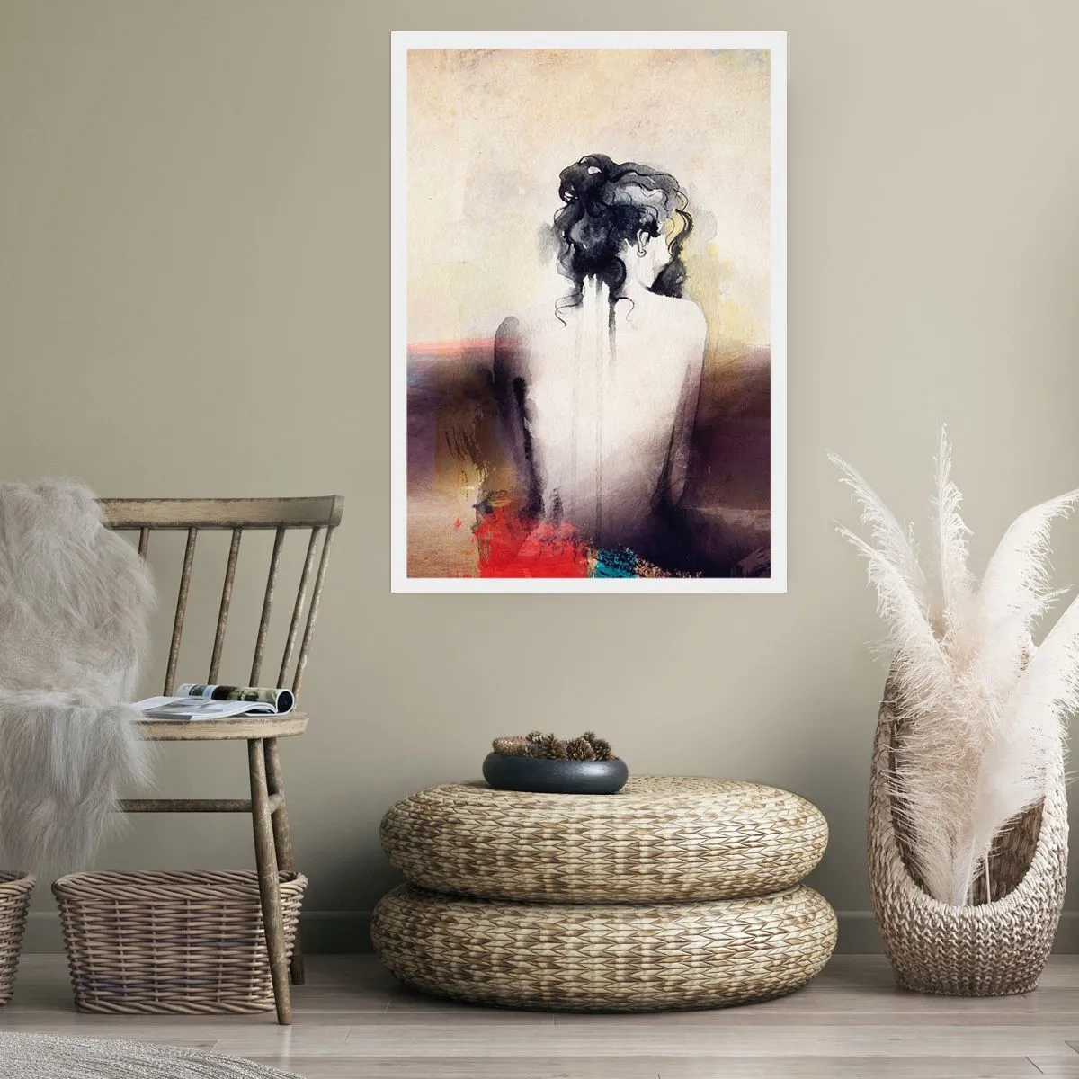 Poster - Glatte Linien, ovale Formen - 61x91 cm