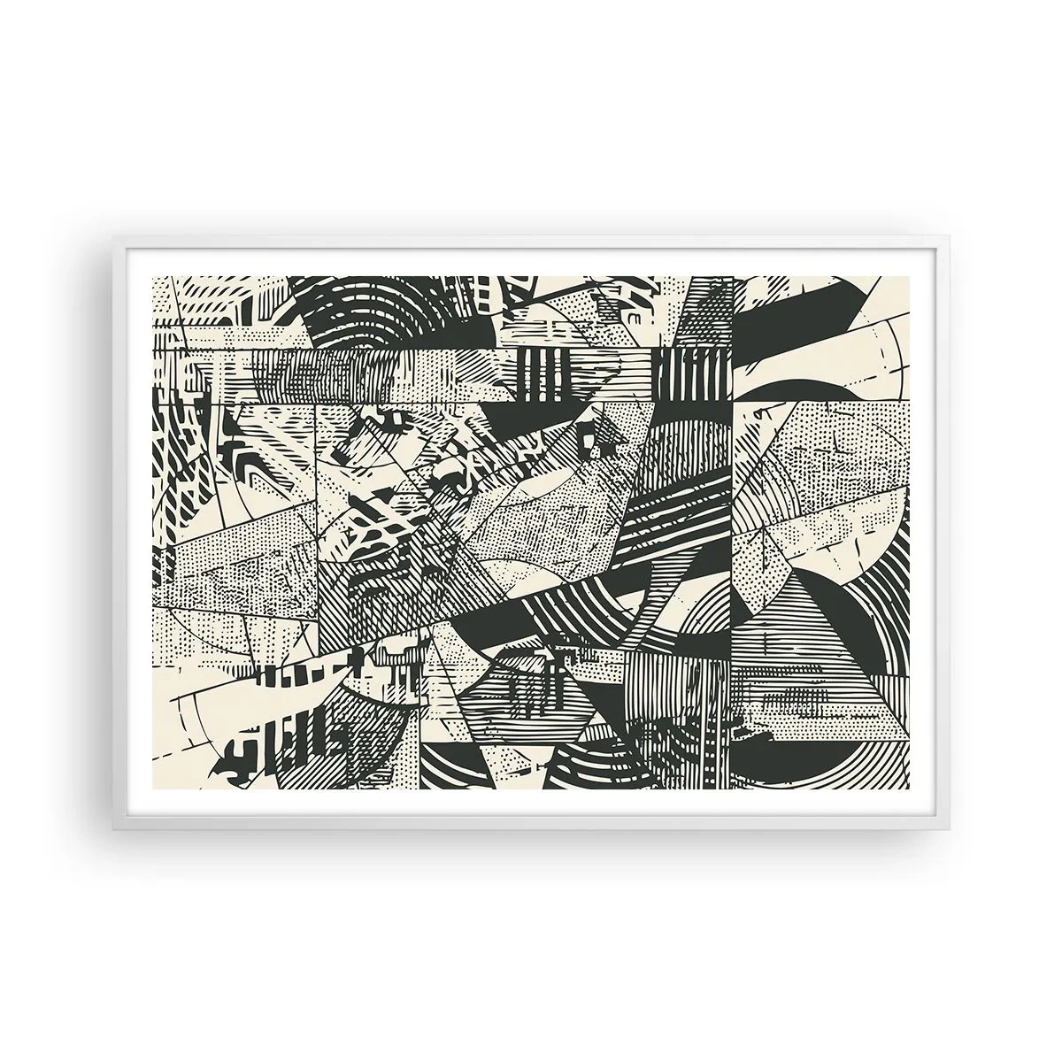 Poster in einem weißen Rahmen - Die Dynamik der Gegenwart - 100x70 cm