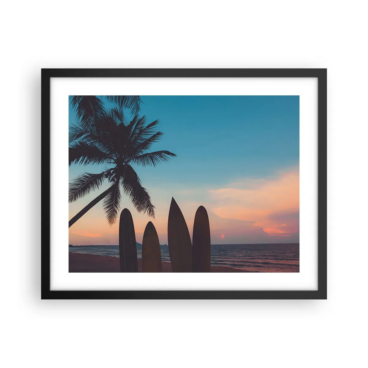 Poster in einem schwarzem Rahmen - Morgen wird es auch lustig - 50x40 cm