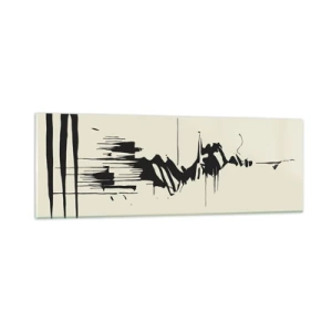 Glasbild - Bild auf glas - Hastige Abstraktion - 90x30 cm