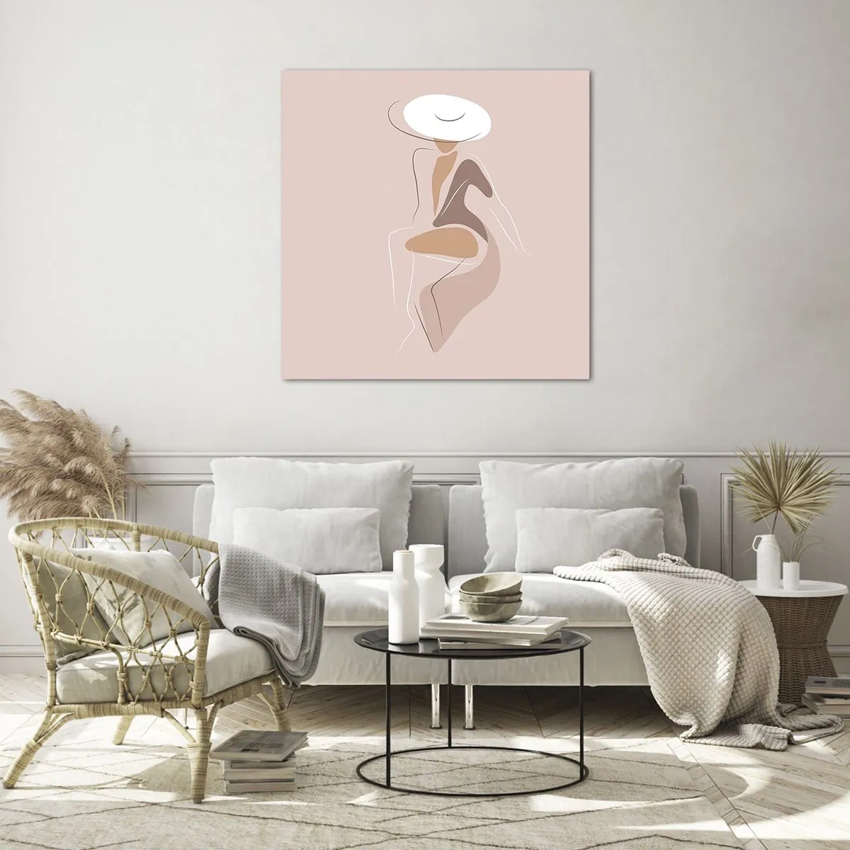 Glasbild - Bild auf glas - Eine Dame sein - 50x50 cm