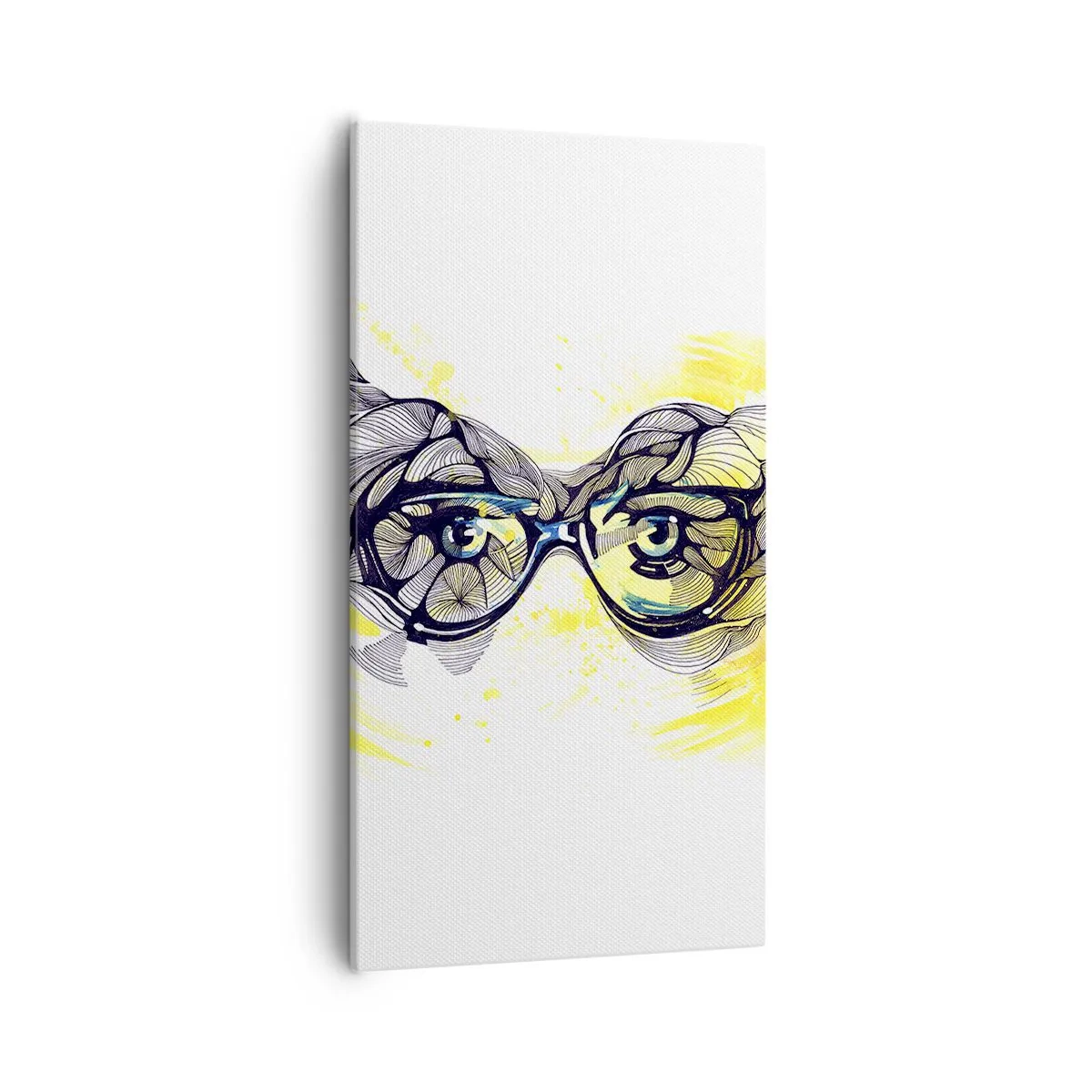 Bild auf Leinwand - Leinwandbild - Durch blaue Brille - 55x100 cm