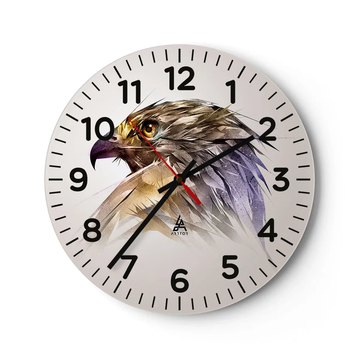 Wanduhr - Glasuhr - Porträt eines Kriegers - 40x40 cm