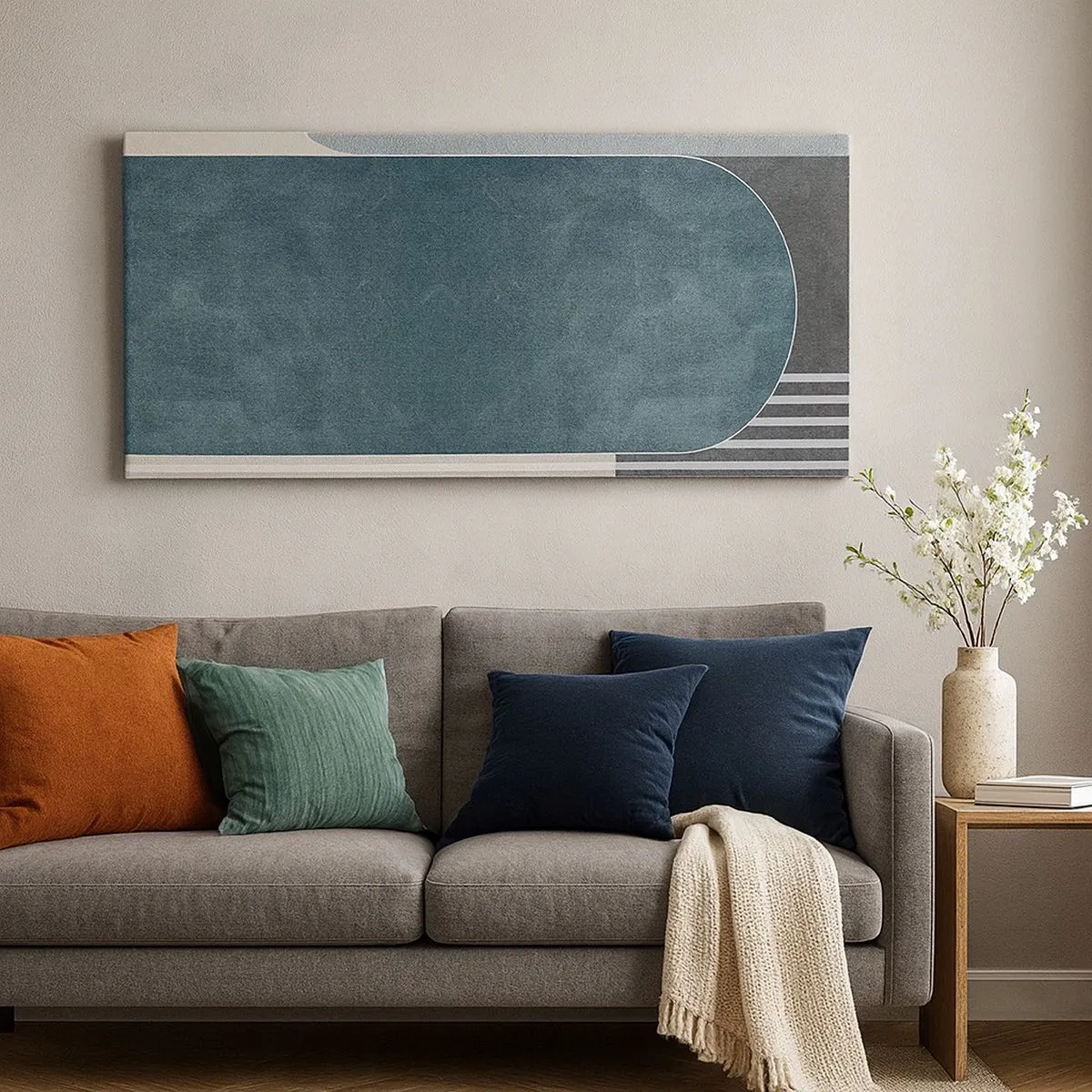 Bild auf Leinwand - Leinwandbild - Komposition auf der Ebene - 100x40 cm