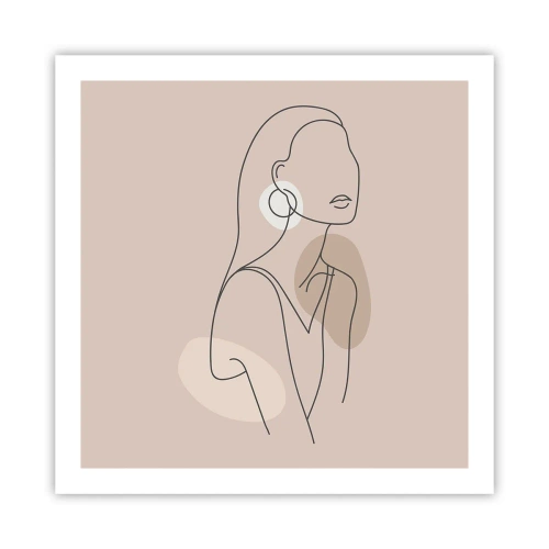 Poster - Mädchenhafte Ikone - 60x60 cm