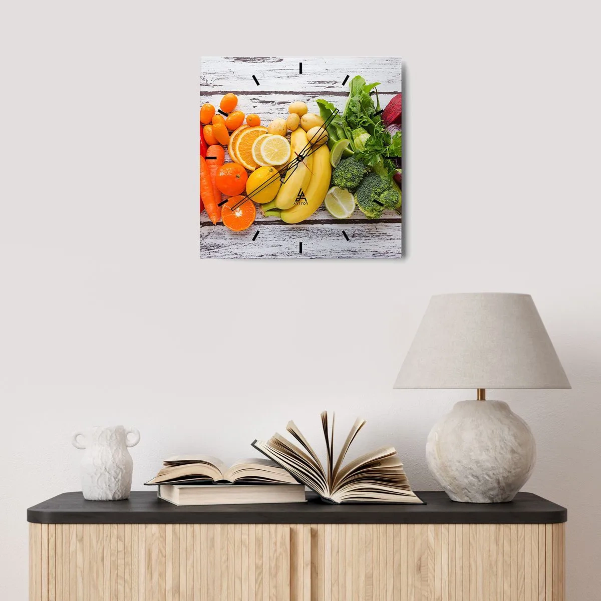 Wanduhr - Glasuhr - Es ist nicht genug? - 40x40 cm