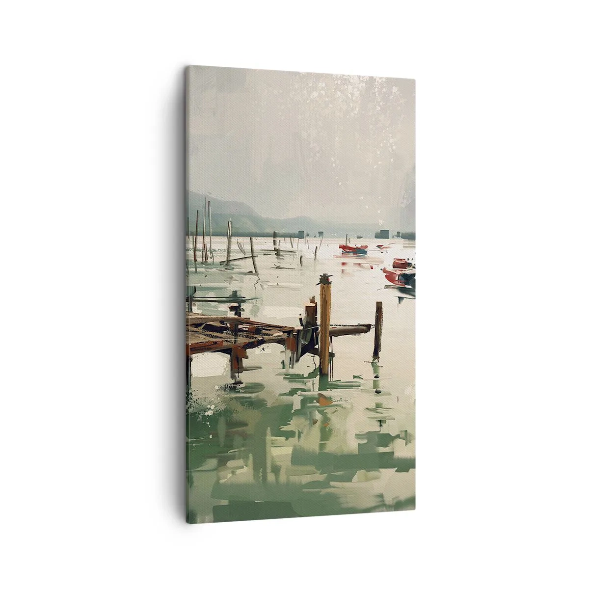 Bild auf Leinwand - Leinwandbild - Durchnässt in einem geschmolzenen Mond - 45x80 cm