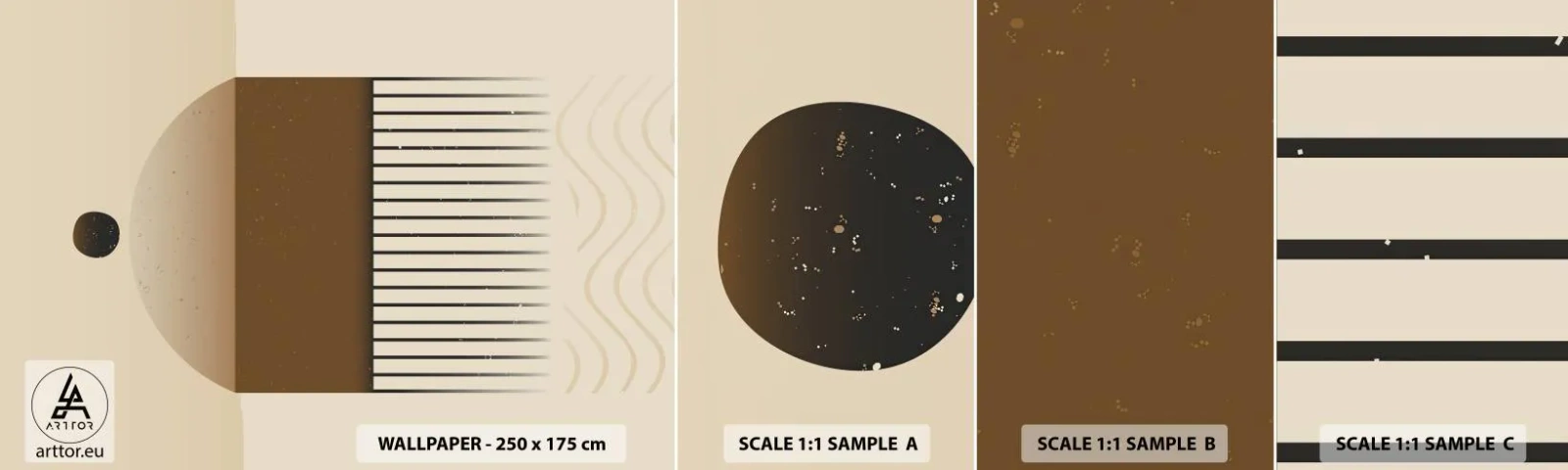 Fototapeten Muster Selbstklebend Deluxe Sticker - Verschiedene Staaten - Abstraktion, Stück, Minimalismus - 100x30 cm