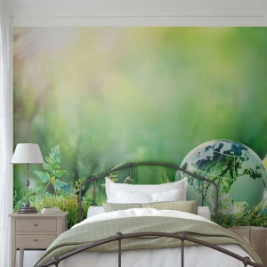 Fototapete Premium Sand - Der grüne Planet - Abstraktion, Farn, Natur - 400x280 cm
