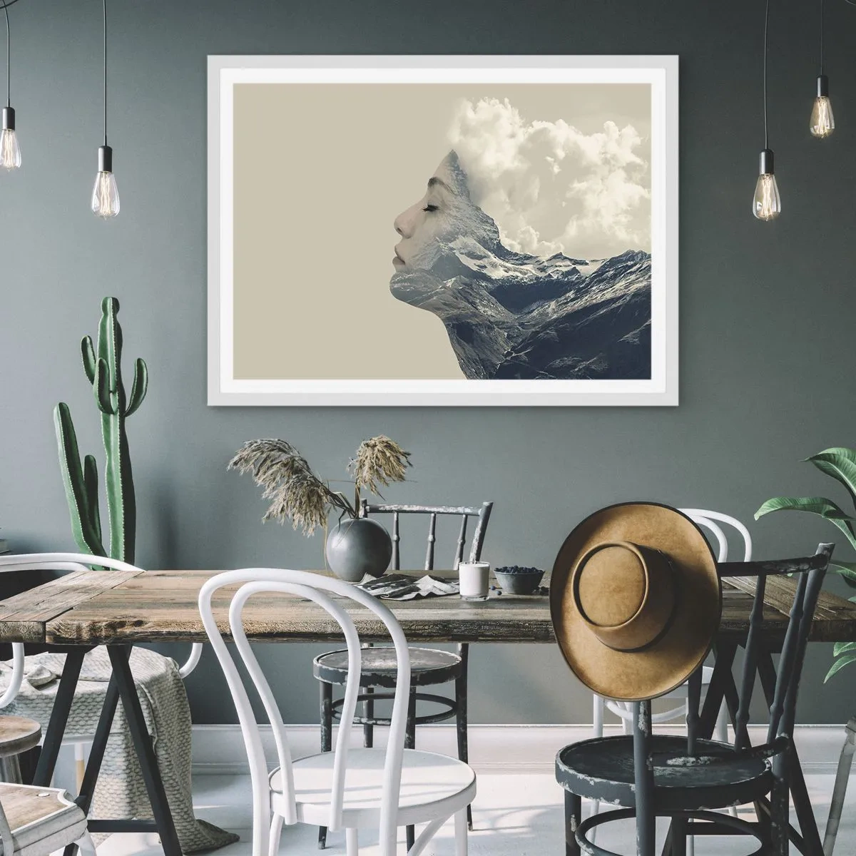 Poster in einem weißen Rahmen - Die Schönheit der Elemente der Natur - 100x70 cm