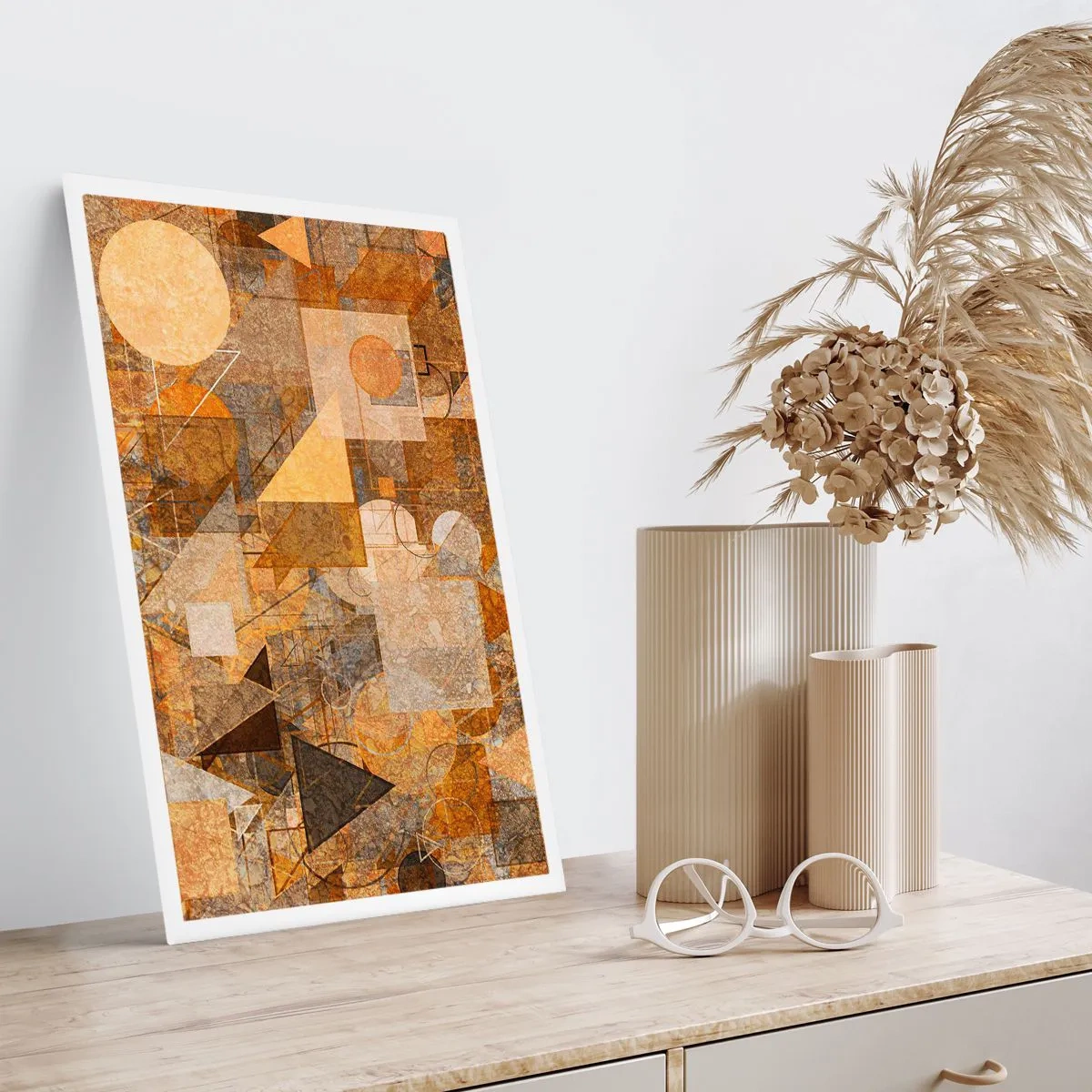 Poster - Eine kubistische Studie aus Bronze - 30x40 cm