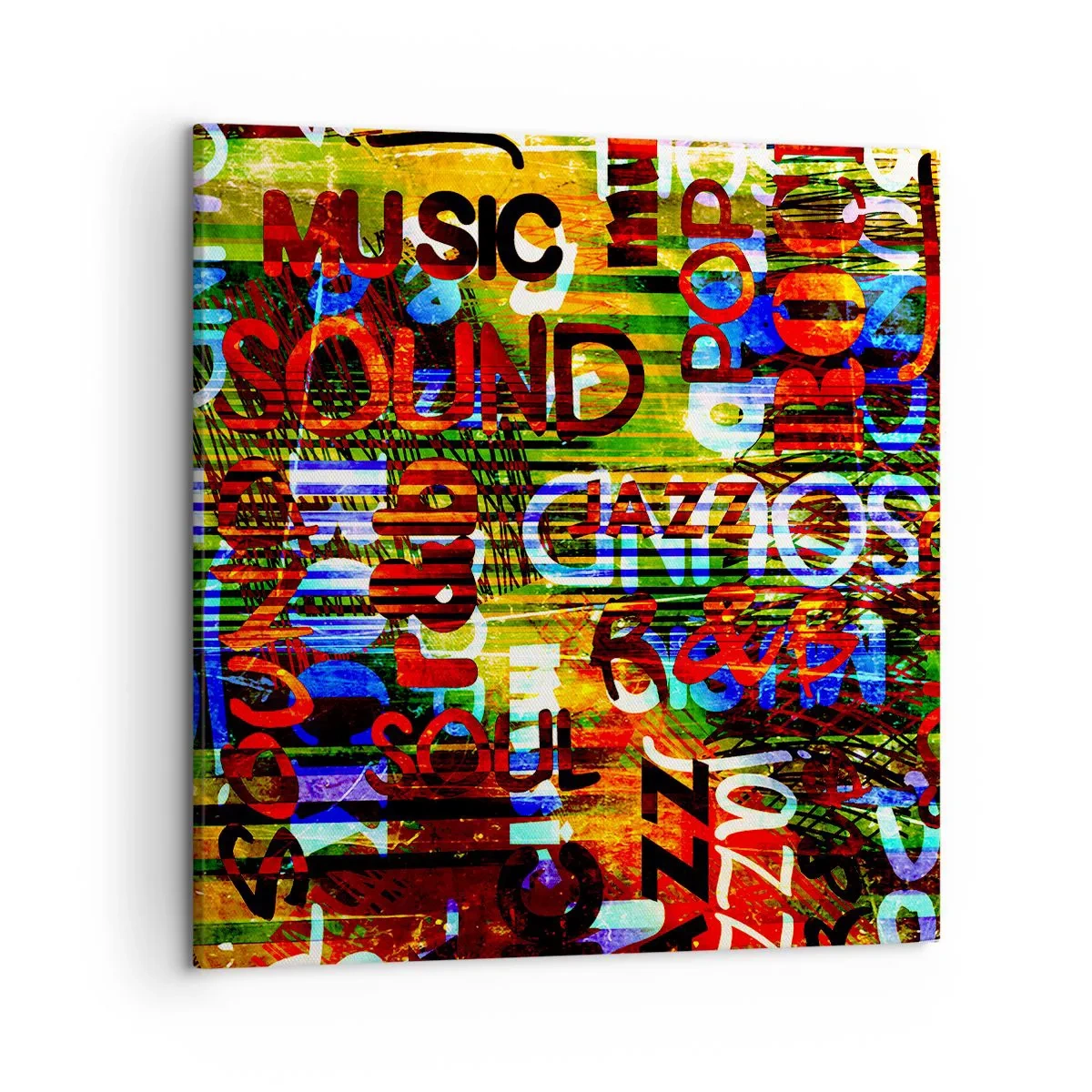 Bild auf Leinwand - Leinwandbild - Alle Farben des Klangs - 50x50 cm