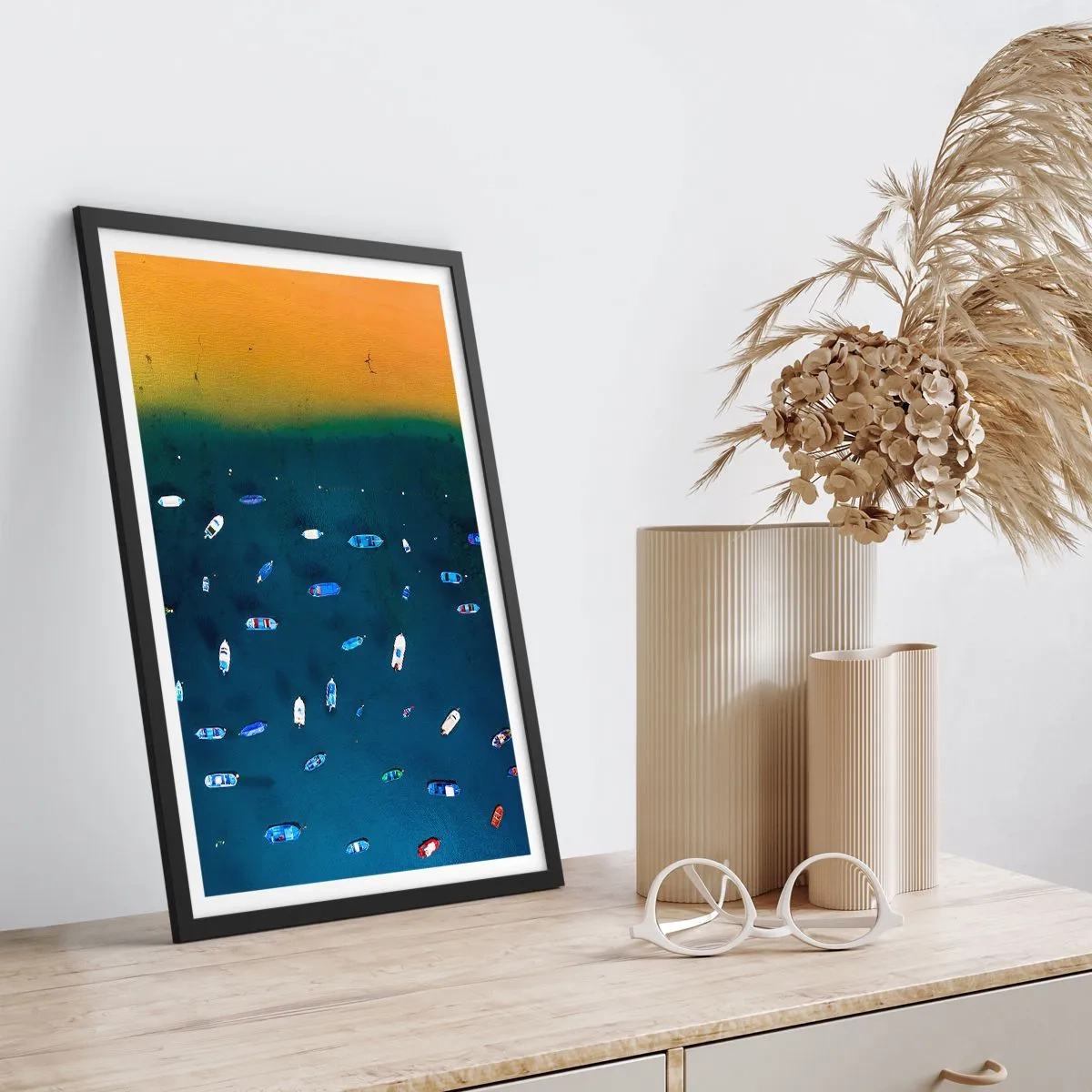 Poster in einem schwarzem Rahmen - Feiertagsspiel - 40x50 cm