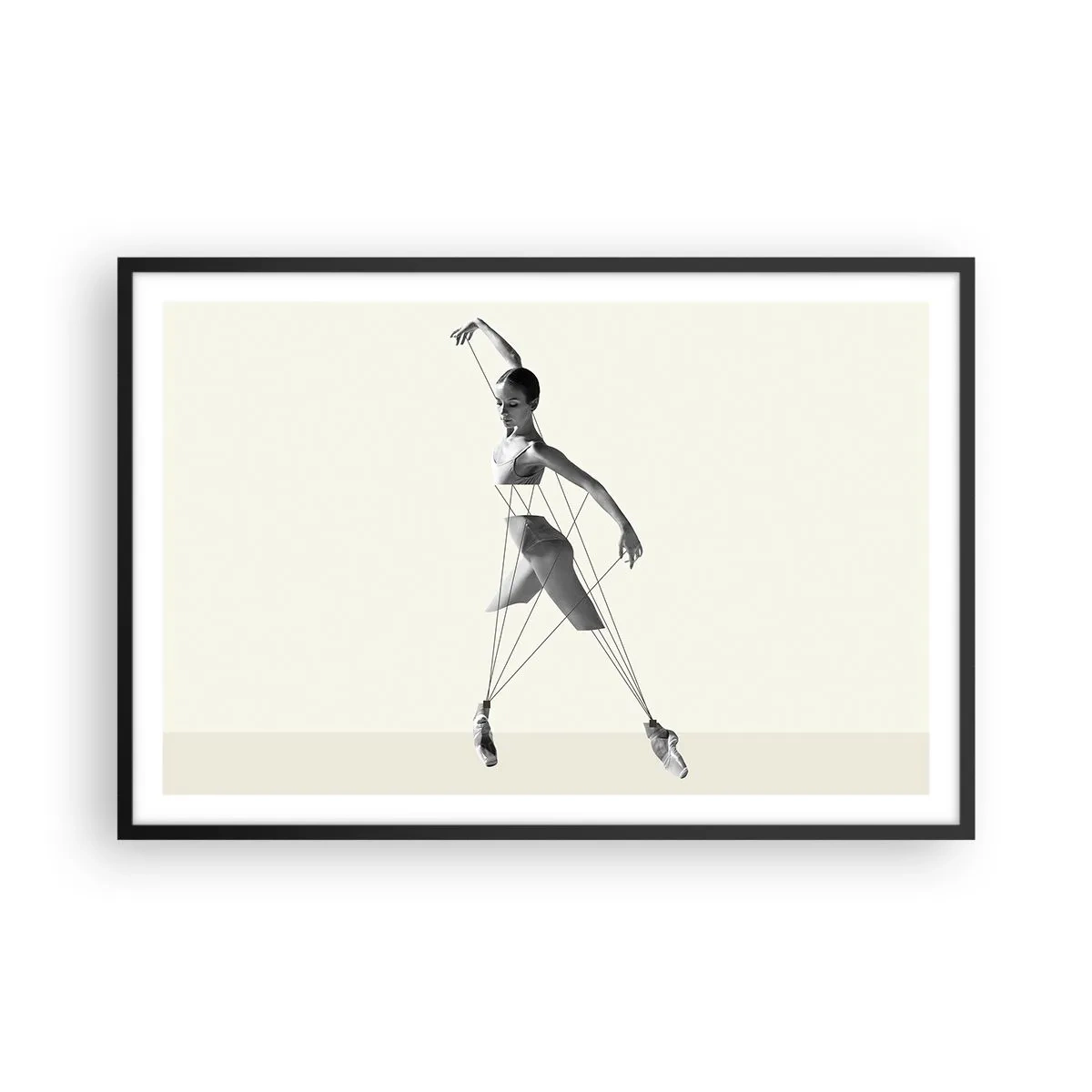 Poster in einem schwarzem Rahmen - Im Theater der Welt - 91x61 cm