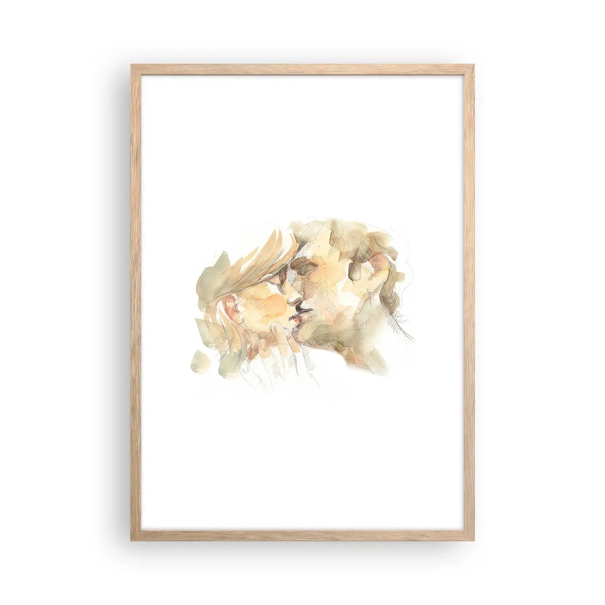 Poster in einem Rahmen aus heller Eiche - Hälfte gefunden? - 50x70 cm