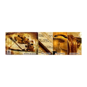 Fototapeten Muster Selbstklebend Deluxe Sticker - Ein Virtuose dringend benötigt - Geige, Musik, Musiknoten - 100x30 cm