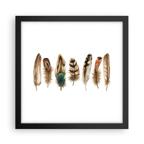 Poster in einem schwarzem Rahmen - Eine federleichte Variante - 30x30 cm