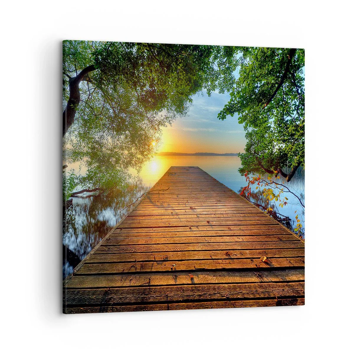 Bild auf Leinwand - Leinwandbild - Nimm dir Zeit, setz dich hin - 50x50 cm