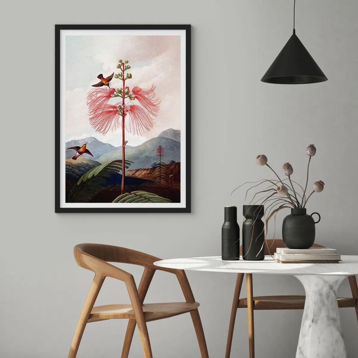 Poster in einem schwarzem Rahmen - In einem tropischen Paradies - 70x100 cm
