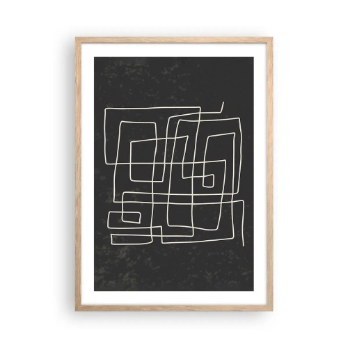 Poster in einem Rahmen aus heller Eiche - Nicht so einfach - 50x70 cm