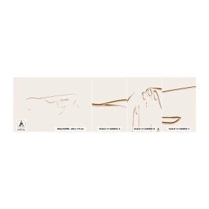 Fototapetenmuster Standard Eco - Die Form des Verlangens - Abstraktion, Grafik, Stück - 100x30 cm