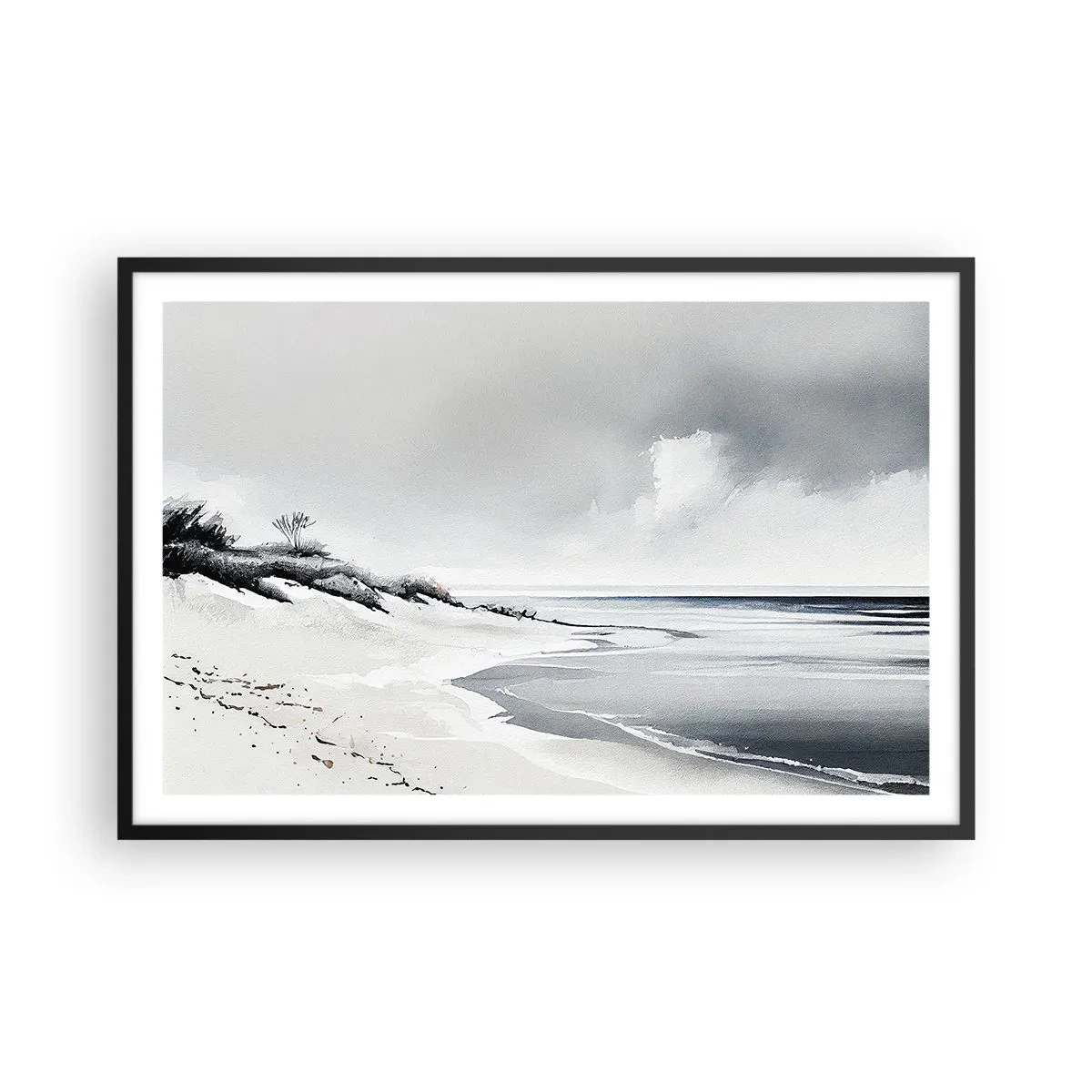 Poster in einem schwarzem Rahmen - Für immer zusammen - 91x61 cm