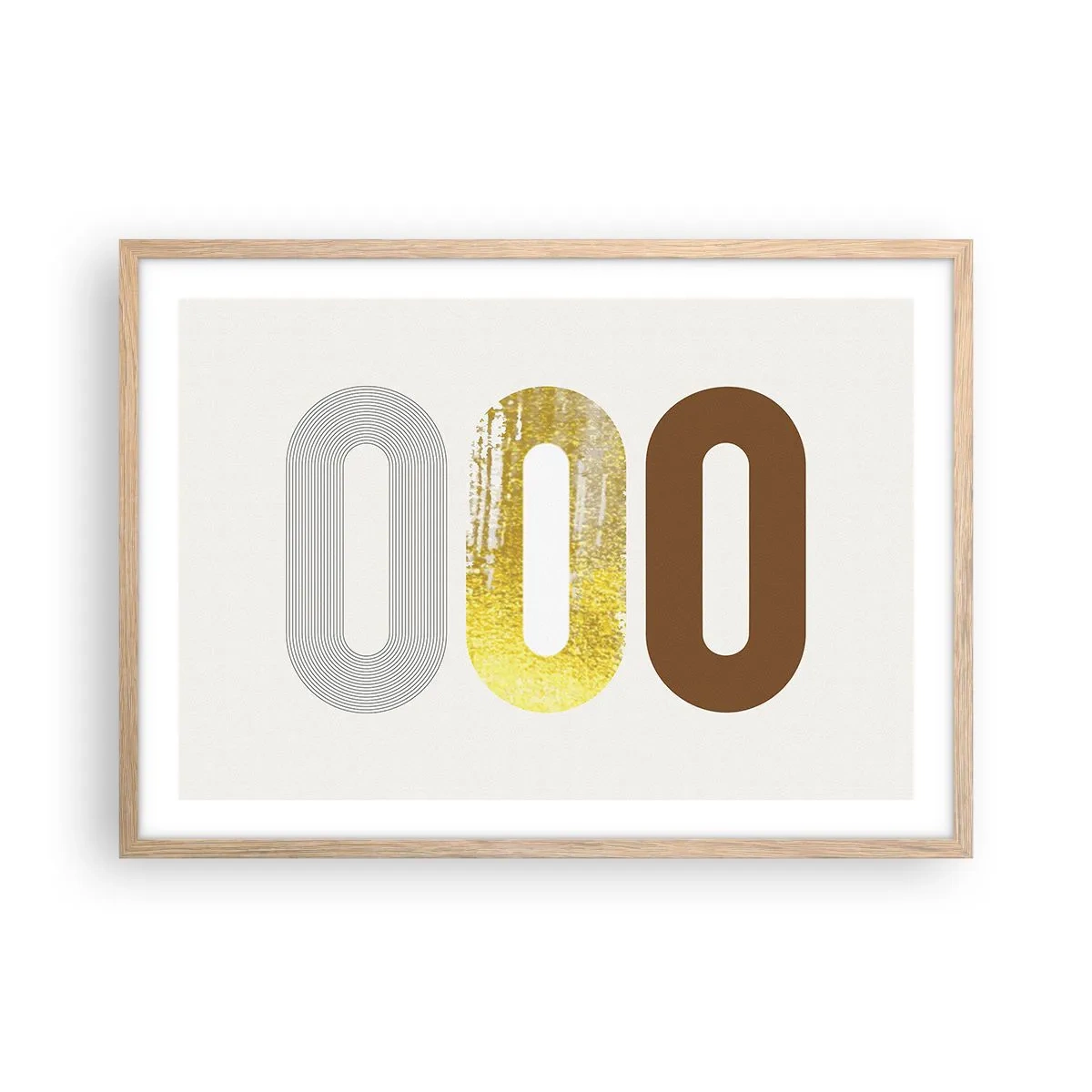 Poster in einem Rahmen aus heller Eiche - Oooh! - 70x50 cm