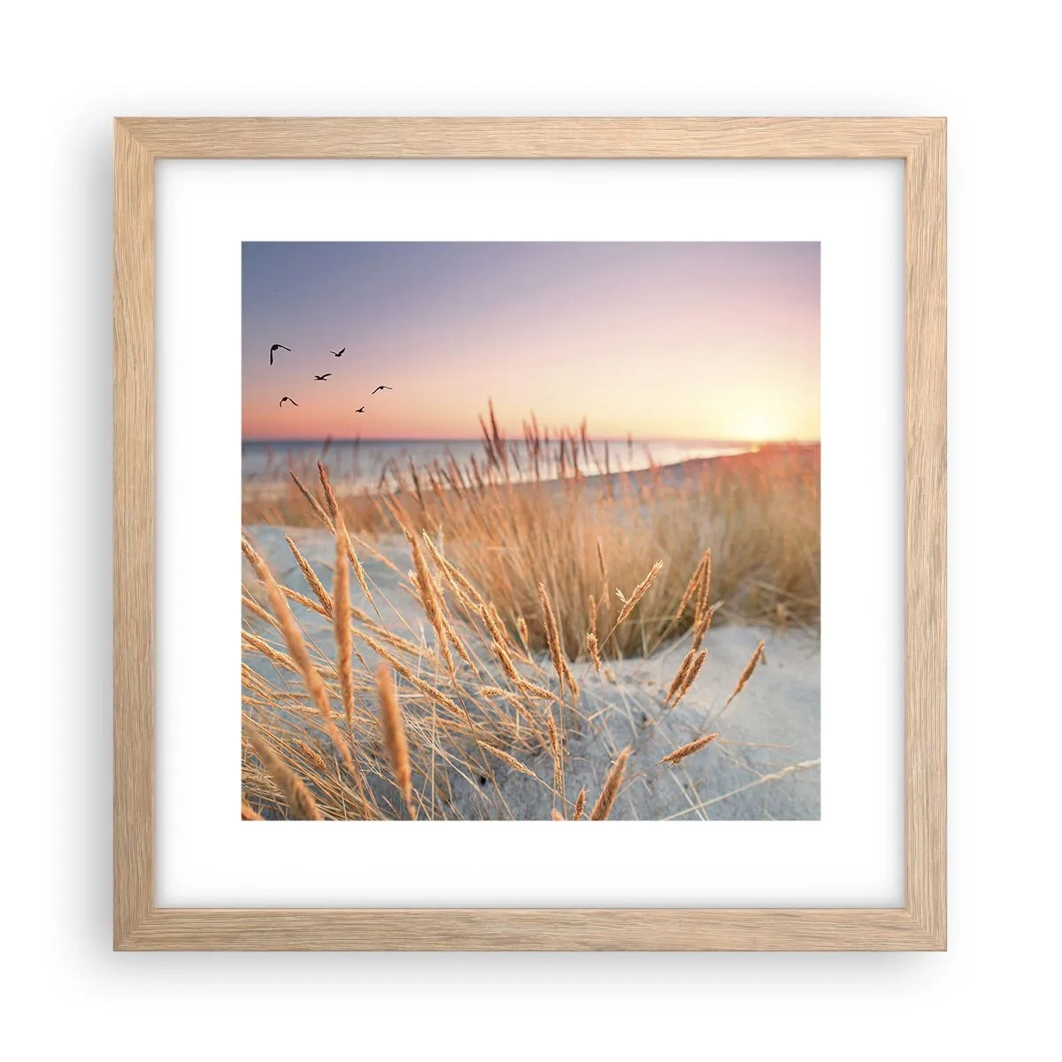 Poster in einem Rahmen aus heller Eiche - Das baltische Wiegenlied - 30x30 cm
