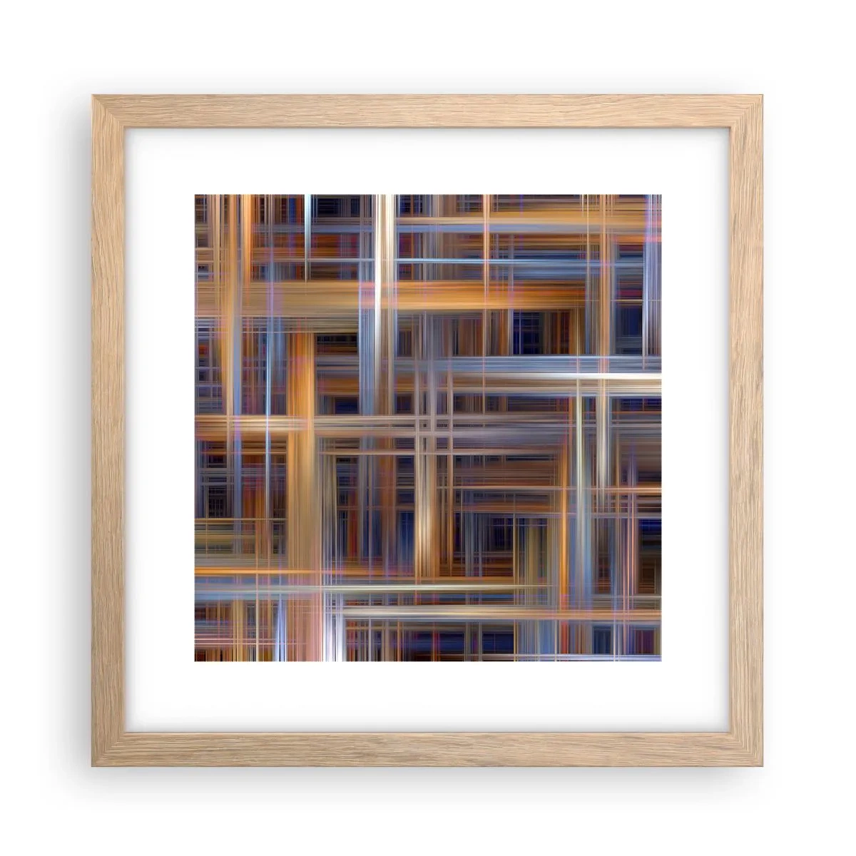 Poster in einem Rahmen aus heller Eiche - Aus Licht gewebt - 30x30 cm