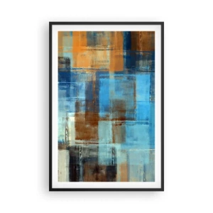 Poster in einem schwarzem Rahmen - Durch den blauen Schleier - 61x91 cm