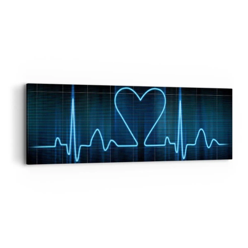 Bild auf Leinwand - Leinwandbild - Im Rhythmus des Herzens - 90x30 cm
