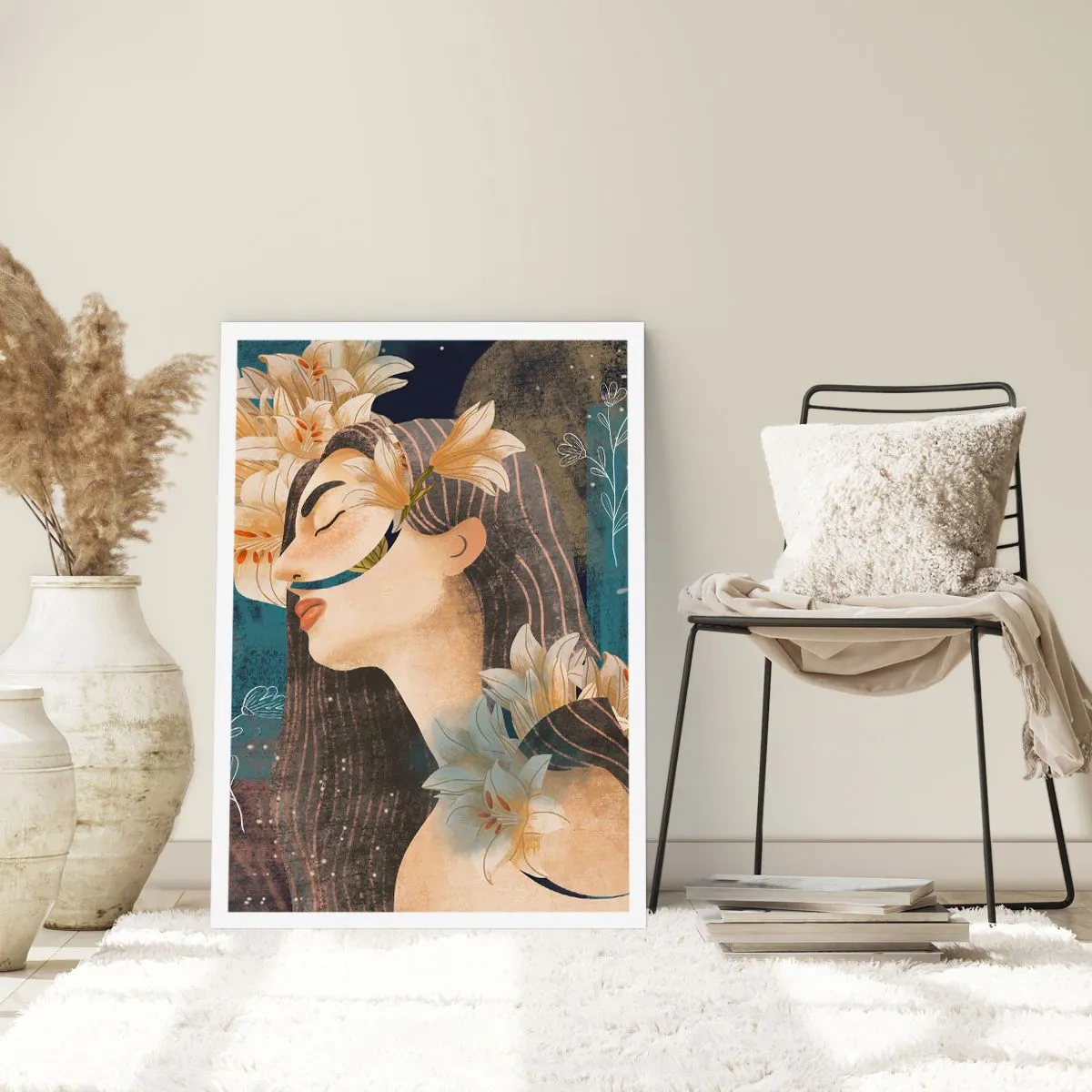 Poster - Ein Märchen über eine Prinzessin mit Lilien - 61x91 cm