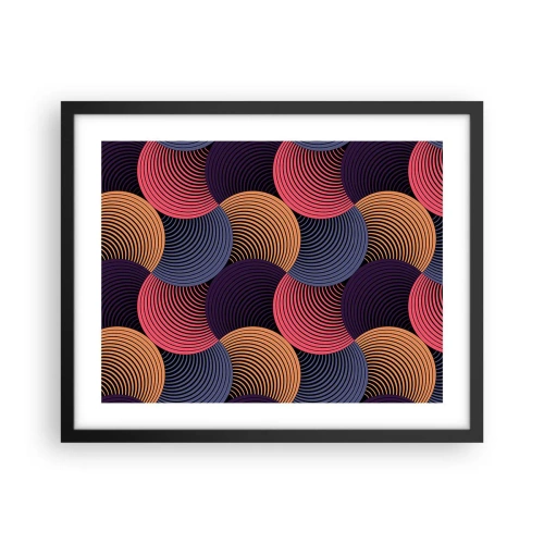 Poster in einem schwarzem Rahmen - Im kreisenden Rhythmus - 50x40 cm