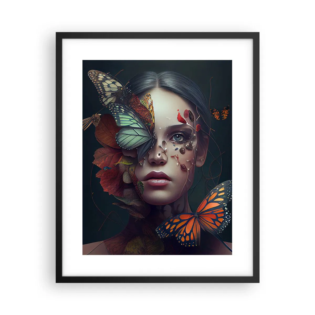Poster in einem schwarzem Rahmen - Wunderbare Metamorphose - 40x50 cm