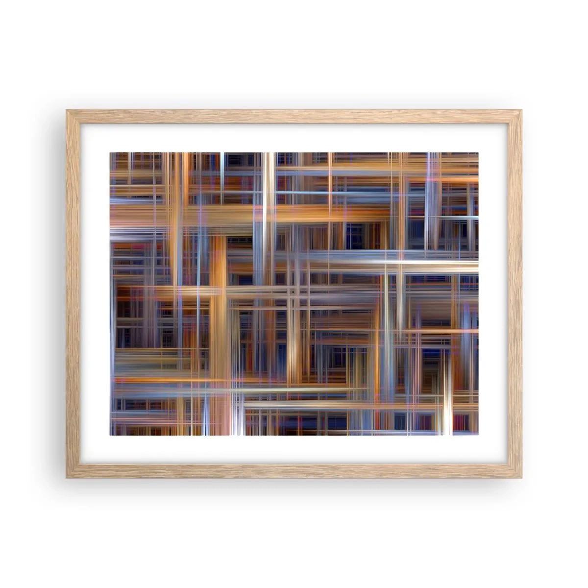 Poster in einem Rahmen aus heller Eiche - Aus Licht gewebt - 50x40 cm