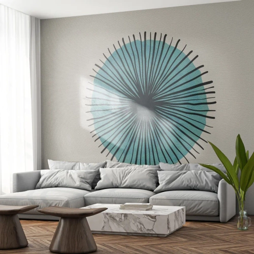 Selbstklebende Fototapete Deluxe Sticker - Strahlend im Blau - Abstraktion, Stück, Moderne Kunst - 100x70 cm