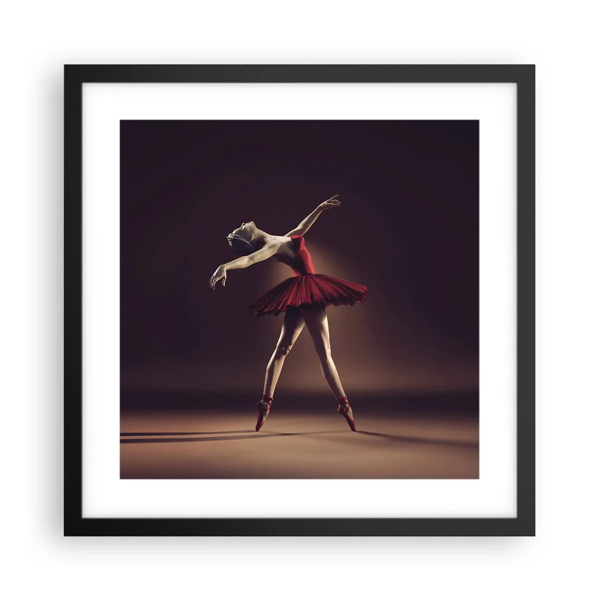 Poster in einem schwarzem Rahmen - Eine Primaballerina - 40x40 cm