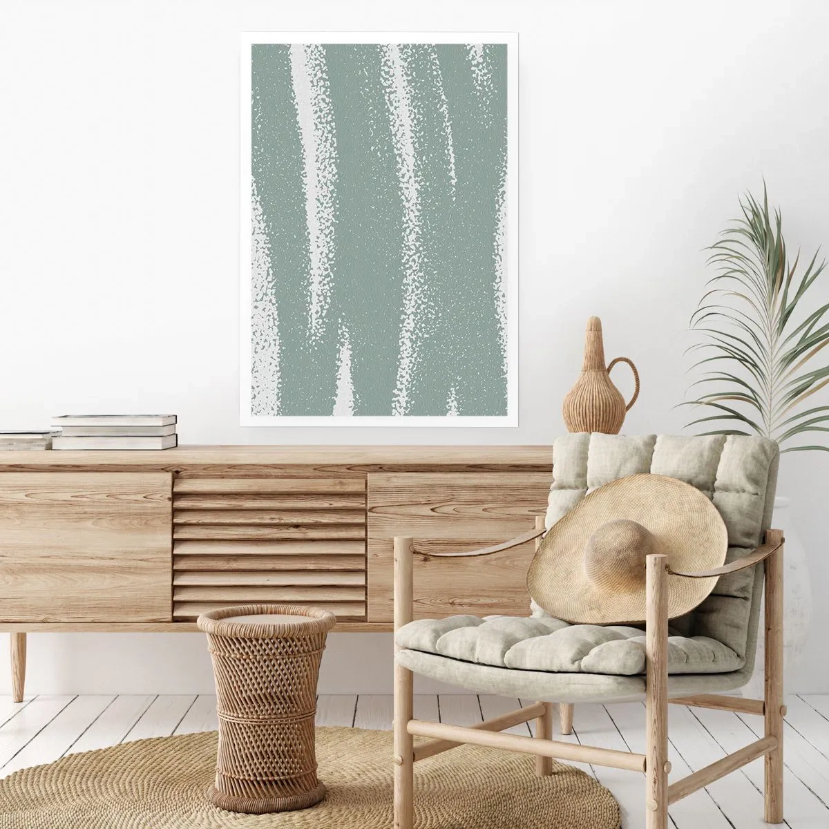 Poster - Abstraktion im Winterklima - 40x50 cm