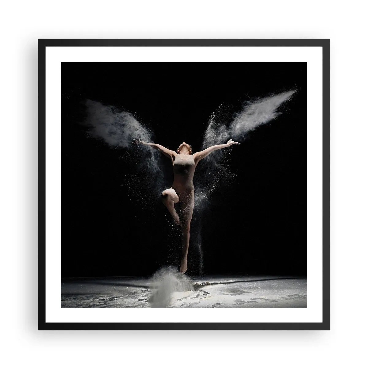 Poster in einem schwarzem Rahmen - Elfen existieren - 60x60 cm